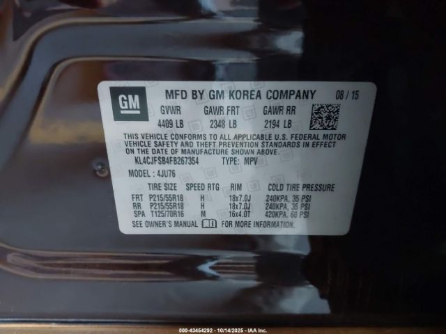 2015 BUICK ENCORE KL4CJFSB4FB267354 Photo 8