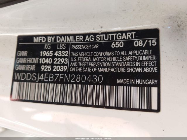 2015 MERCEDES-BENZ CLA 250 WDDSJ4EB7FN280430 Photo 8