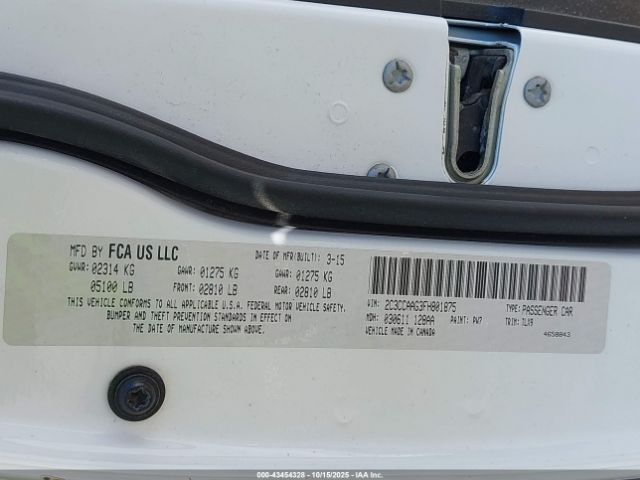 2015 CHRYSLER 300 2C3CCAAG3FH801875 Photo 8