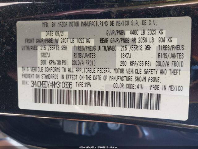 2021 MAZDA CX-30 3MVDMBDYXMM310336 Photo 8