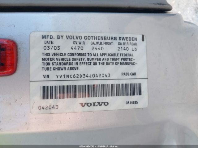 2004 VOLVO C70 YV1NC62D34J042043 Photo 8