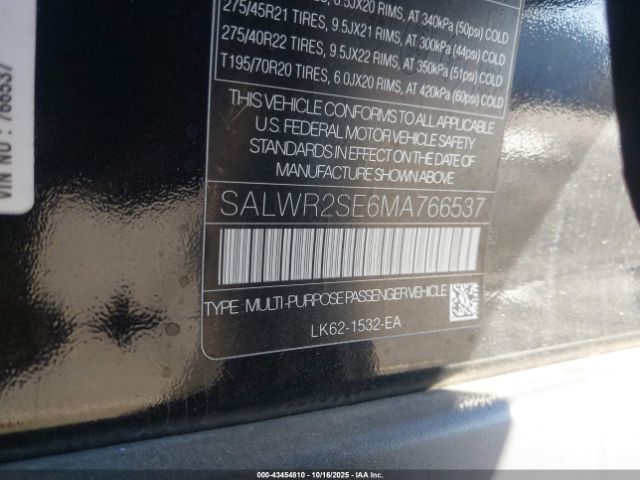 2021 LAND ROVER RANGE ROVER SPORT SALWR2SE6MA766537 Photo 8