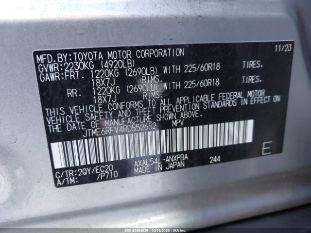 2024 TOYOTA RAV4 HYBRID JTME6RFV4RD552652 Photo 8