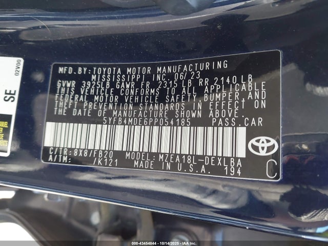 Toyota m20a-fks 2023 5YFB4MDE6PP054185 Image 9