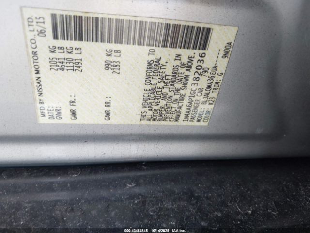 2016 NISSAN MAXIMA 1N4AA6AP1GC382036 Photo 8