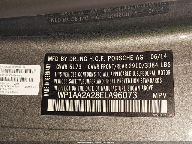 2014 PORSCHE CAYENNE WP1AA2A28ELA96073 Photo 8