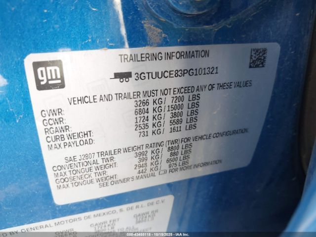 2023 GMC SIERRA 1500 3GTUUCE83PG101321 Photo 8