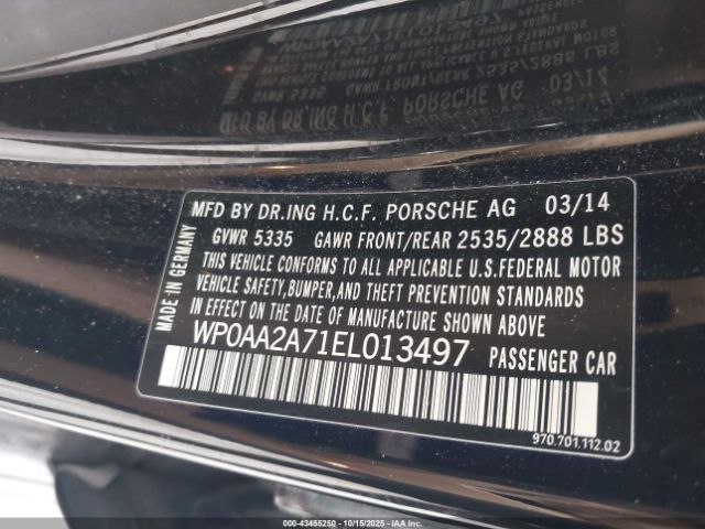 2014 PORSCHE PANAMERA WP0AA2A71EL013497 Photo 8