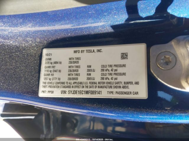 2021 TESLA MODEL 3 5YJ3E1EC1MF089141 Photo 8