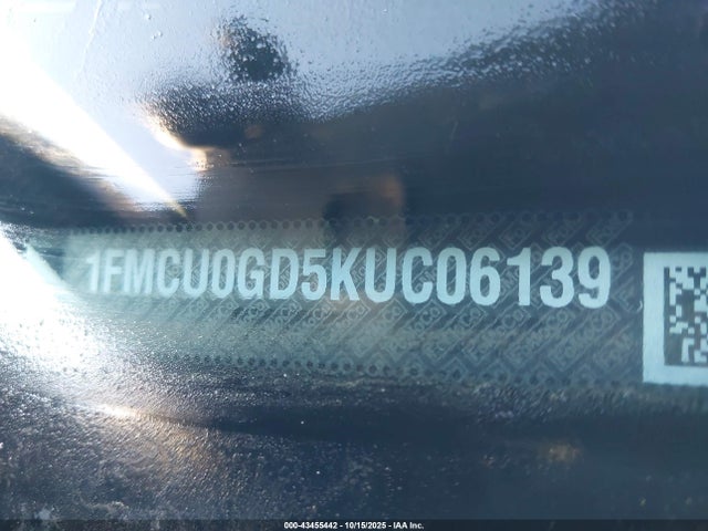 1FMCU0GD5KUC06139 Ford 1.5l gtdi sigma w/premium fuel