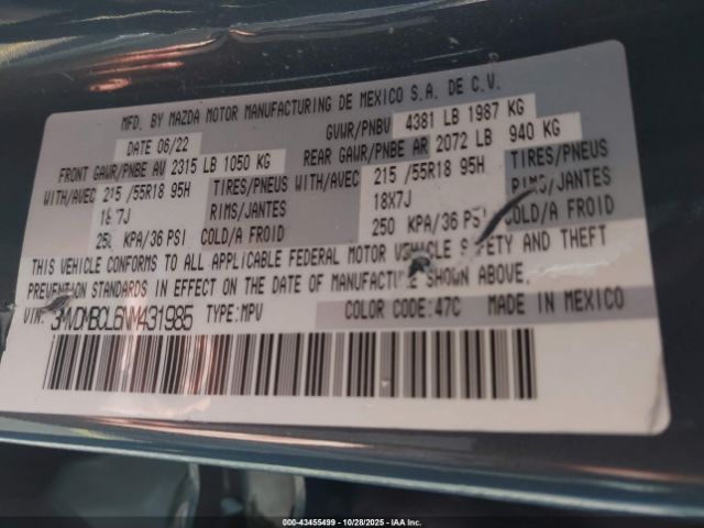 2022 MAZDA CX-30 3MVDMBCL6NM431985 Photo 8