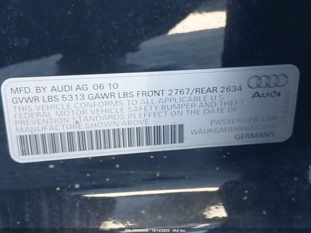 2011 AUDI A6 WAUKGAFB9BN007454 Photo 8