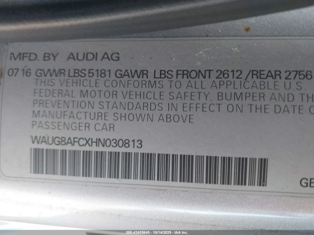 2017 AUDI A6 WAUG8AFCXHN030813 Photo 8