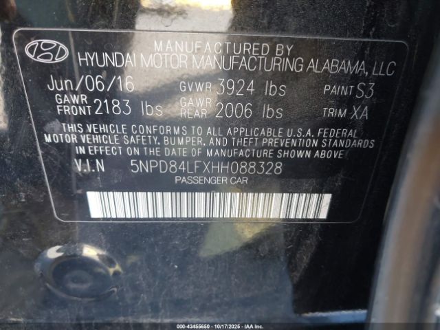 2017 HYUNDAI ELANTRA 5NPD84LFXHH088328 Photo 8