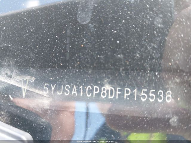 2013 TESLA MODEL S 5YJSA1CP8DFP15538 Photo 8