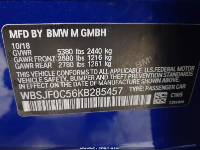 2019 BMW M5 WBSJF0C56KB285457 Photo 8
