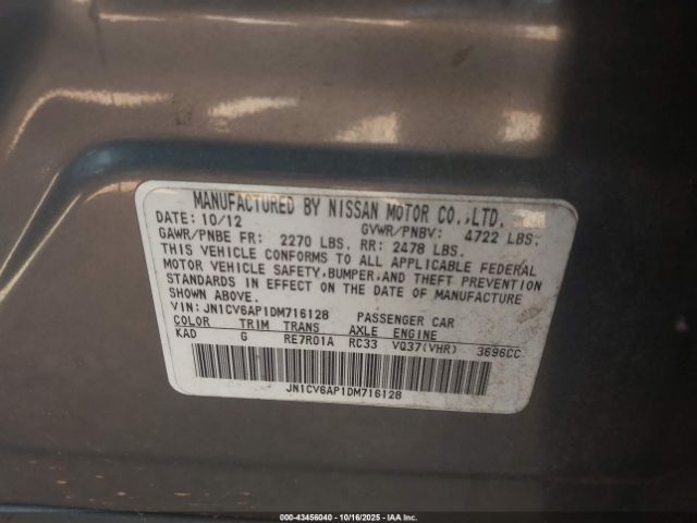 2013 INFINITI G37 JN1CV6AP1DM716128 Photo 8