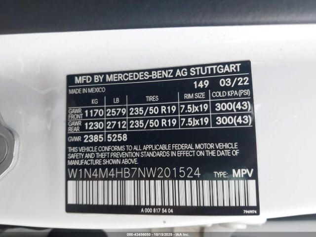 2022 MERCEDES-BENZ GLB 250 W1N4M4HB7NW201524 Photo 8