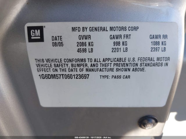 2006 CADILLAC CTS 1G6DM57T060123697 Photo 8