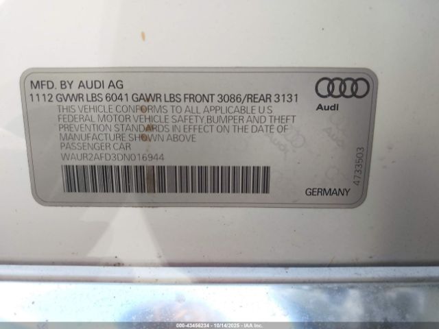 2013 AUDI A8 L WAUR2AFD3DN016944 Photo 8