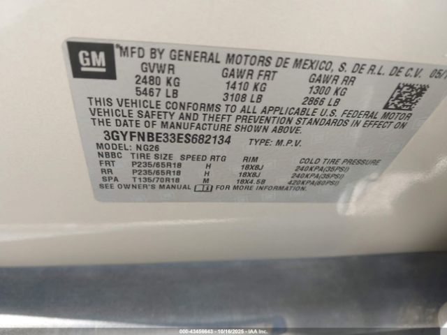 2014 CADILLAC SRX 3GYFNBE33ES682134 Photo 8