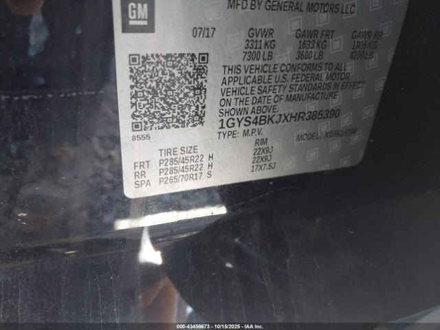 2017 CADILLAC ESCALADE 1GYS4BKJXHR385390 Photo 8
