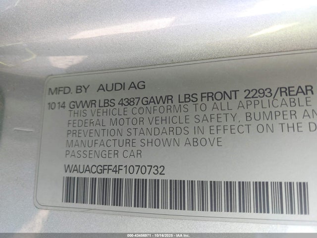 2015 AUDI A3 WAUACGFF4F1070732 Photo 8