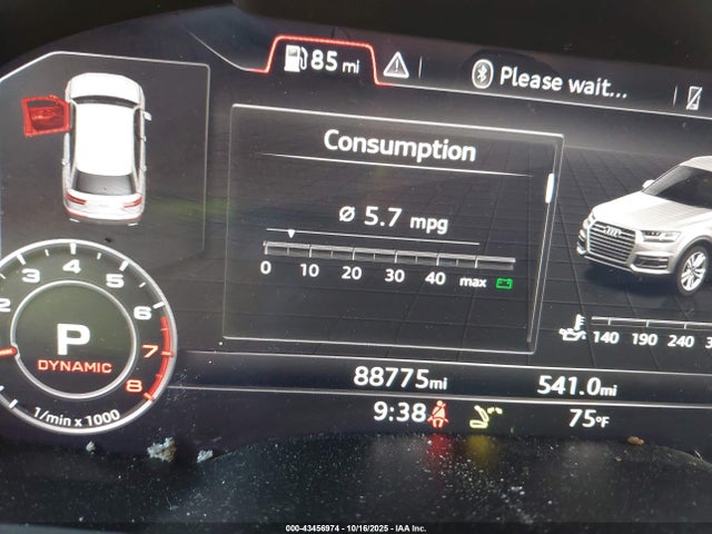2019 Audi Q7 55 Premium/55 Se Premium მანქანა იყიდება აუქციონზე, vin: WA1LAAF74KD011383, აუქციონის ნომერი: 43456974