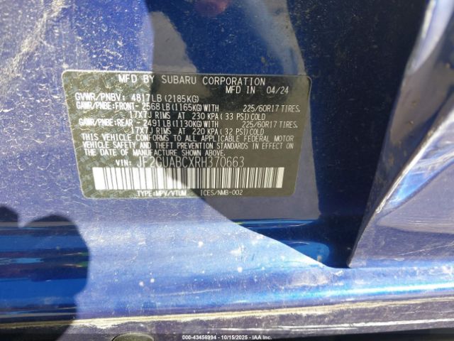 2024 SUBARU CROSSTREK JF2GUABCXRH370663 Photo 8