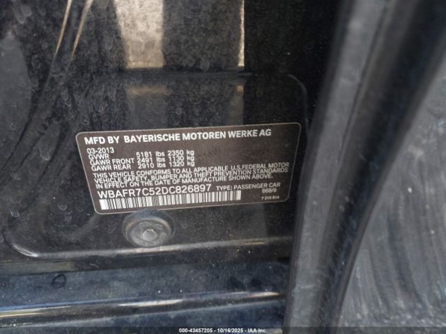 2013 BMW 535I WBAFR7C52DC826897 Photo 8