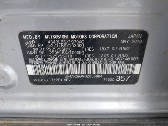 2016 MITSUBISHI OUTLANDER SPORT JA4AP3AW7GZ050964 Photo 8