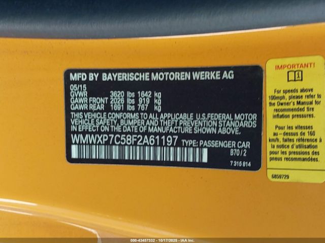 2015 MINI HARDTOP WMWXP7C58F2A61197 Photo 8