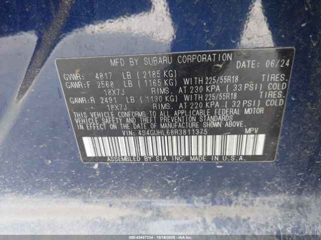 2024 SUBARU CROSSTREK 4S4GUHL68R3811375 Photo 8