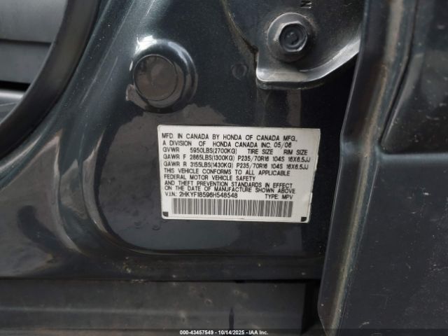 2006 HONDA PILOT 2HKYF18596H548548 Photo 8