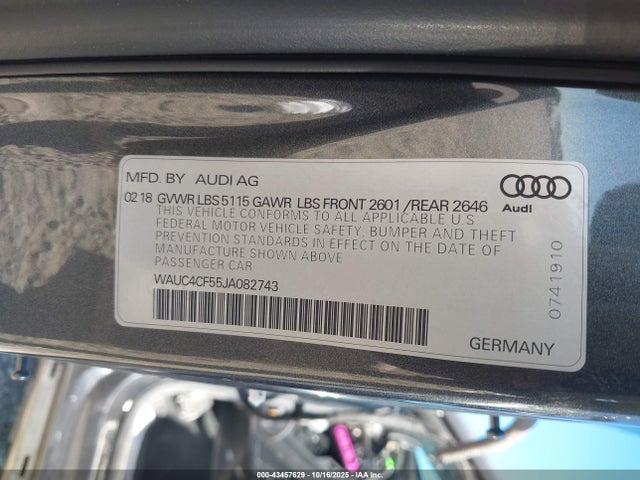 2018 AUDI S5 WAUC4CF55JA082743 Photo 8