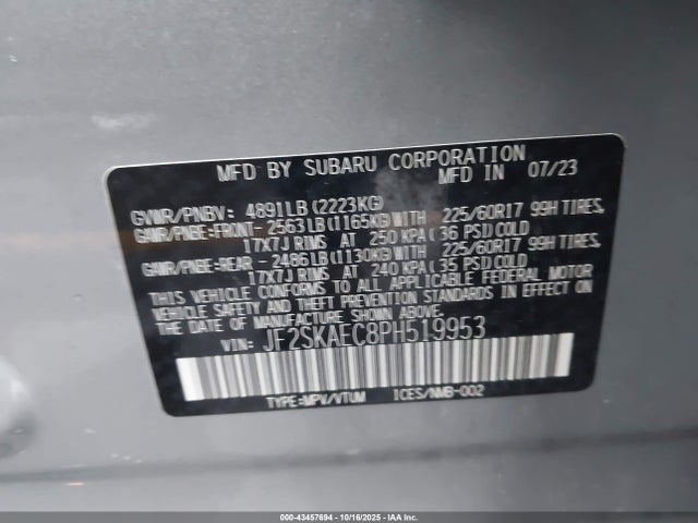 Subaru Forester Premium 2023 JF2SKAEC8PH519953 Image 9