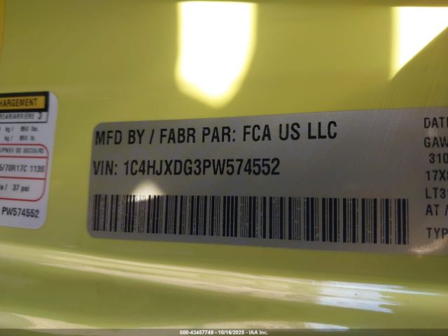 2023 JEEP WRANGLER 1C4HJXDG3PW574552 Photo 8