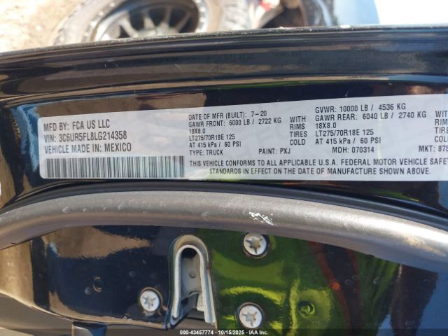 2020 RAM 2500 3C6UR5FL8LG214358 Photo 8