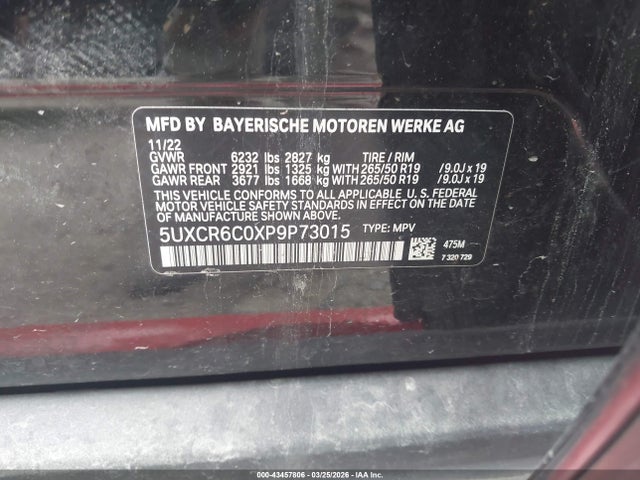 2023 BMW X5 5UXCR6C0XP9P73015 Photo 8