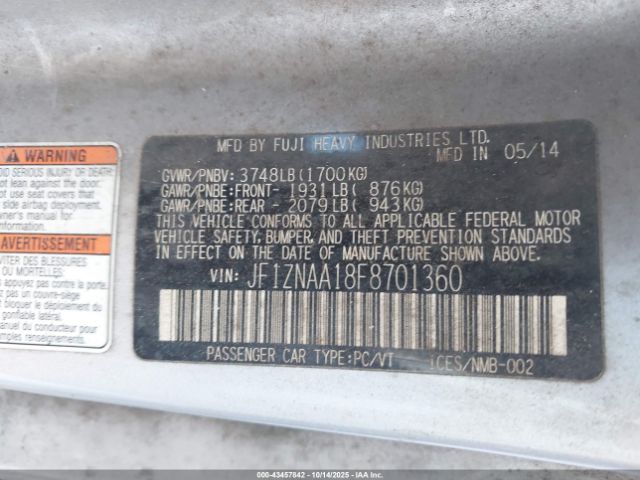 2015 SCION FR-S JF1ZNAA18F8701360 Photo 8