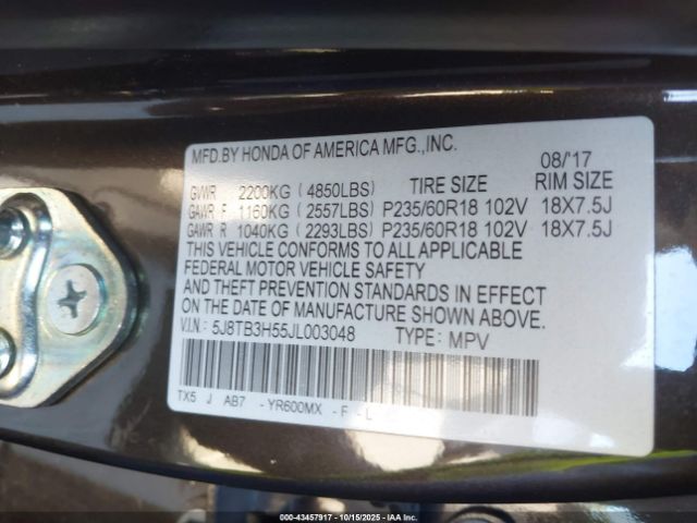 2018 ACURA RDX 5J8TB3H55JL003048 Photo 8