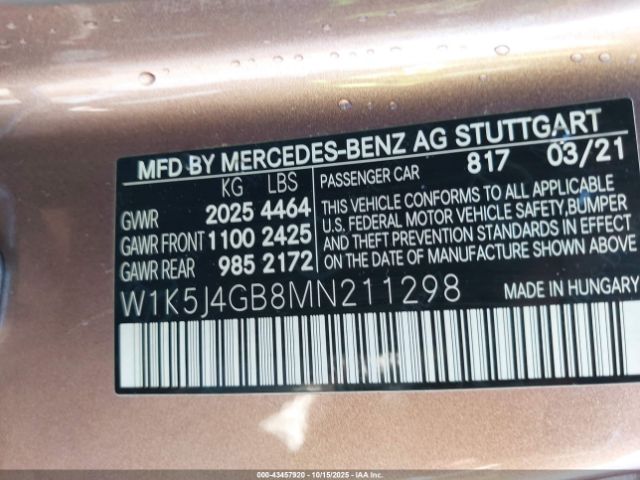 2021 MERCEDES-BENZ CLA 250 W1K5J4GB8MN211298 Photo 8