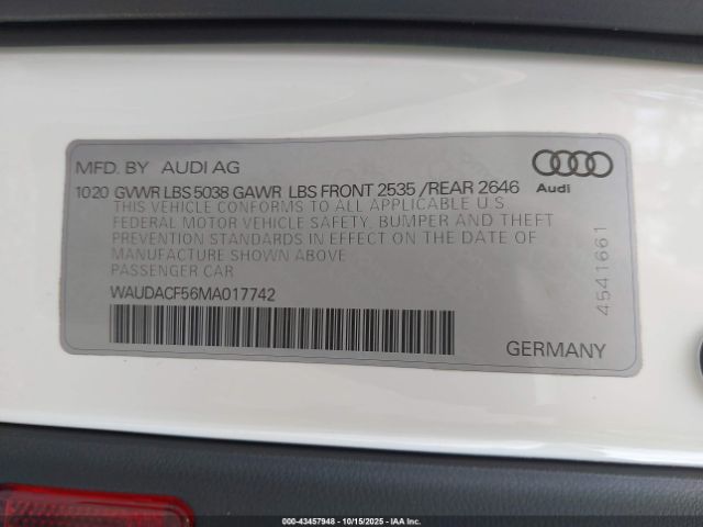 2021 AUDI A5 SPORTBACK WAUDACF56MA017742 Photo 8