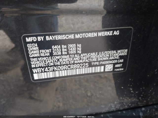 BMW I5 M60 2024 WBY43FK09RCR89225 Image 9