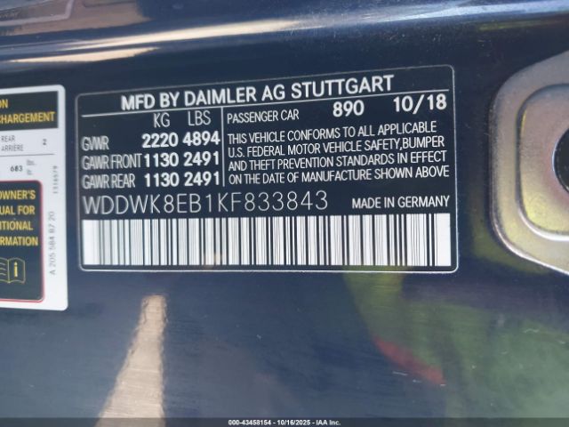 2019 MERCEDES-BENZ C 300 WDDWK8EB1KF833843 Photo 8