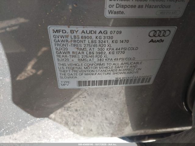 2010 AUDI Q7 WA1DVAFE4AD000471 Photo 8