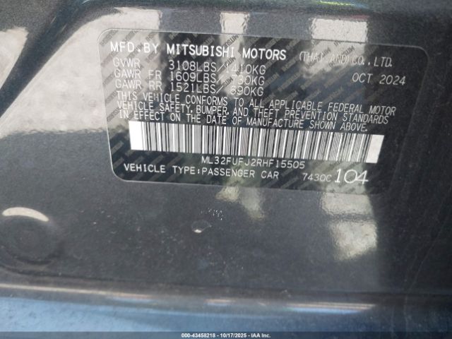 2024 MITSUBISHI MIRAGE G4 ML32FUFJ2RHF15505 Photo 8
