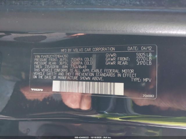 2013 VOLVO XC90 YV4952CY7D1644260 Photo 8