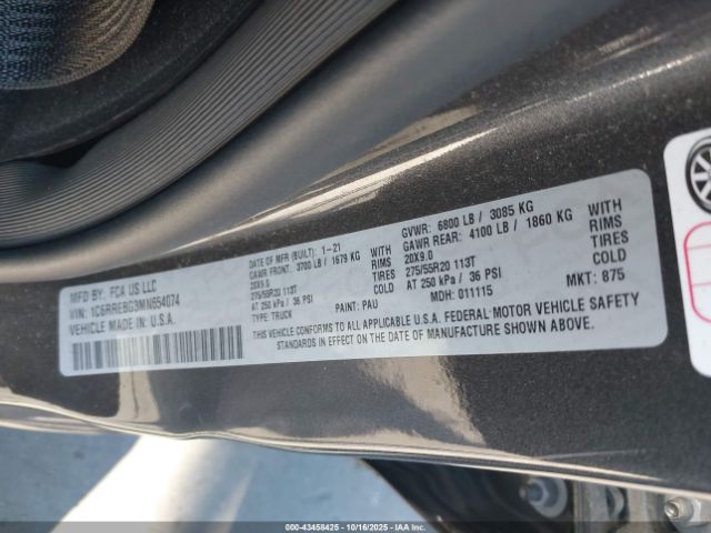 2021 RAM 1500 1C6RREBG3MN654074 Photo 8