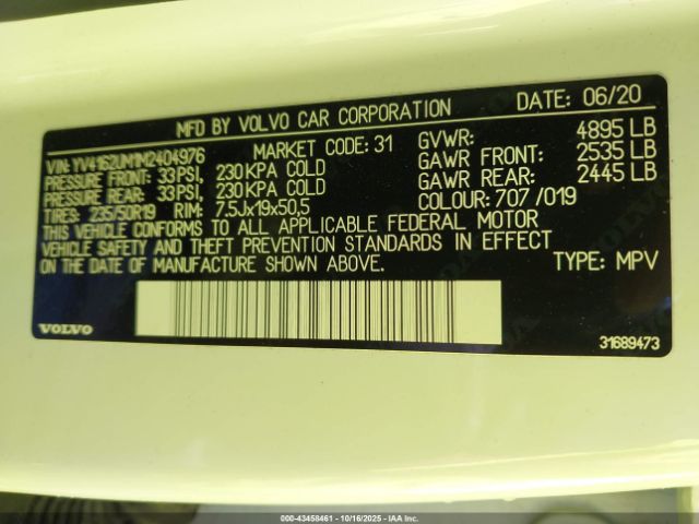 2021 VOLVO XC40 YV4162UM1M2404976 Photo 8